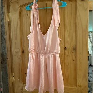 Altar’d State pink tie strap romper!